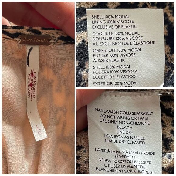 Free People String of Hearts printed Maxi dress size large NWOT - Picture 10 of 12